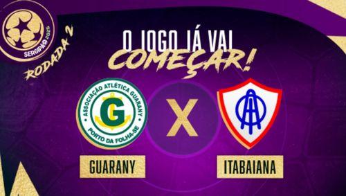 Guarany x Itabaiana: Jogo atrasado da segunda rodada será hoje com transmissão exclusiva da ITTV