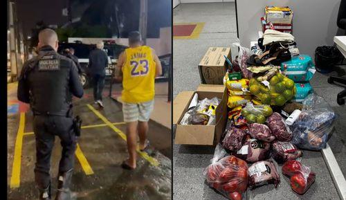 Dupla é presa após furtar supermercado no Shopping Peixoto e tentar fugir pela rodovia