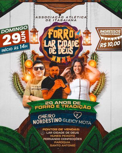 Forró Lar Cidade de Deus celebra 20 anos de tradição neste domingo em Itabaiana