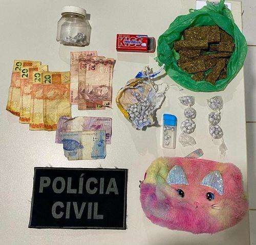 Mulher é presa em flagrante por tráfico de drogas em Campo do Brito
