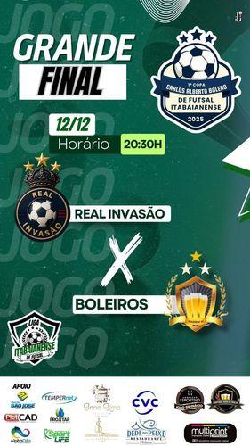 Real Invasão e Boleiros fazem final da 1ª Copa Bolero de Futsal nesta sexta (12)