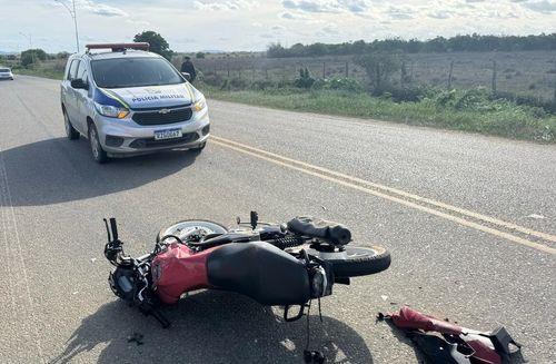 Motociclista morre em colisão frontal na SE-175 em São Miguel do Aleixo