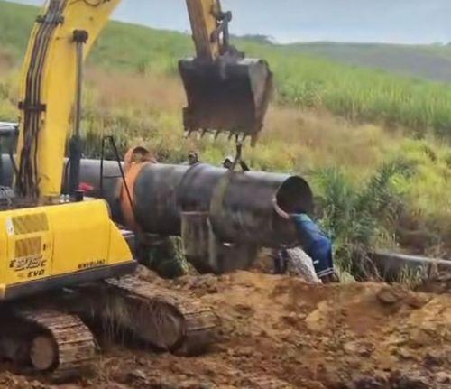 Nova ruptura em adutora do São Francisco volta a comprometer abastecimento de água em Sergipe