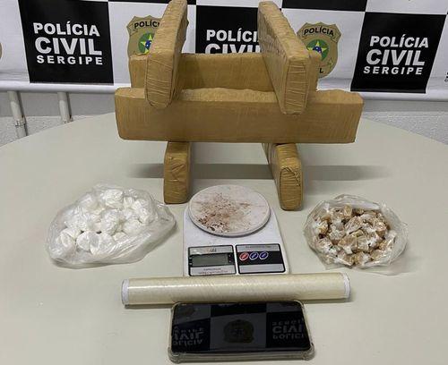 Polícia Civil de Propriá prende suspeito de tráfico de drogas e apreende 6,6kg de entorpecentes